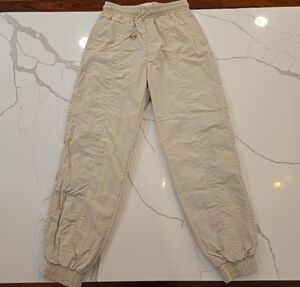 Wilo The Label Parachute Track Jogger Pants Womens Size Small Tan